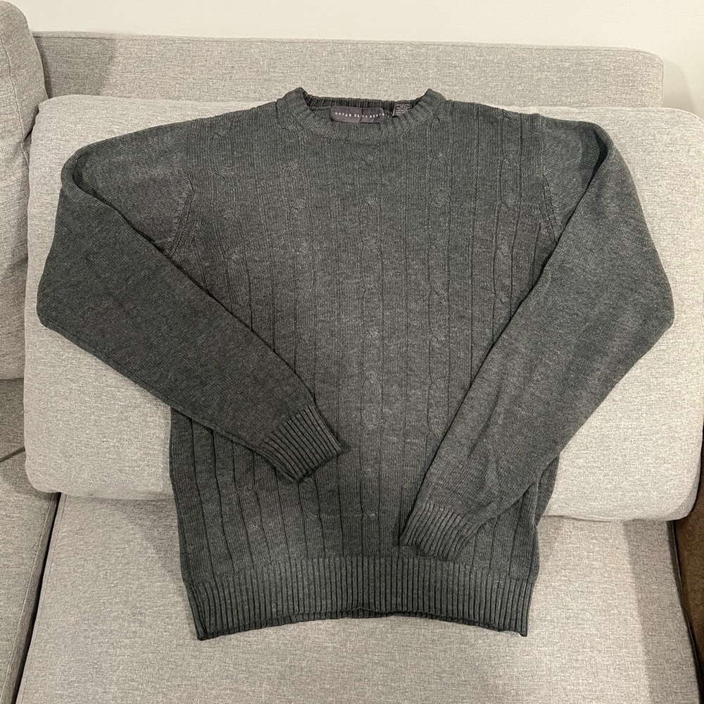 Oscar de la Renta Cableknit Crewneck Sweater